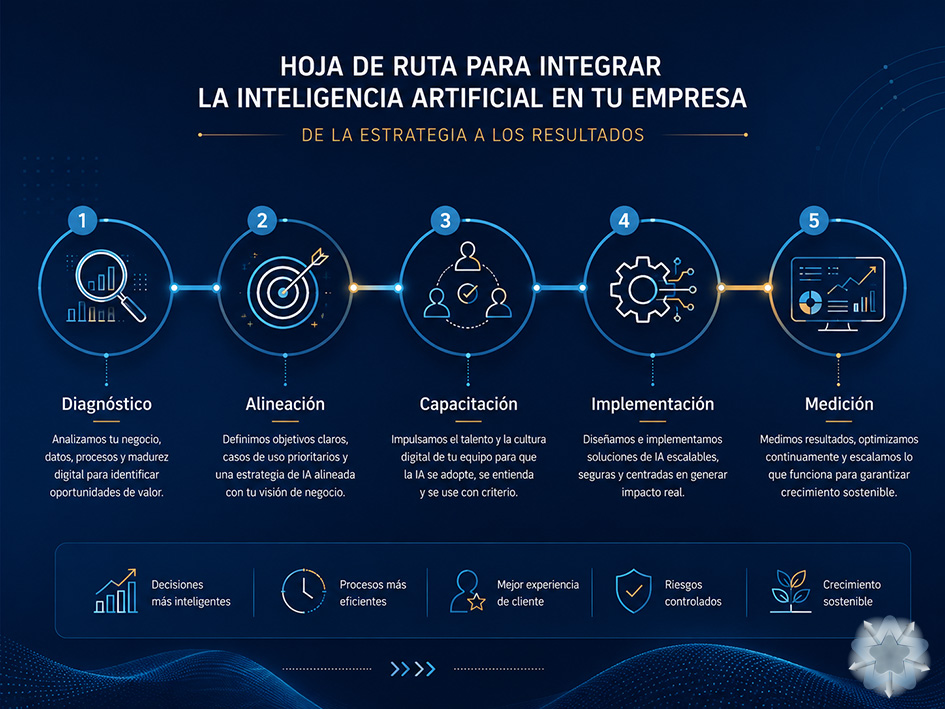 Hoja de ruta para integrar la inteligencia artificial en la planificación estratégica de una empresa