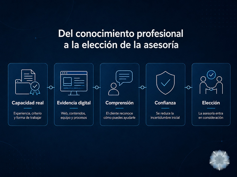 Recorrido desde la experiencia profesional de una asesoría laboral hasta la confianza y la elección del cliente